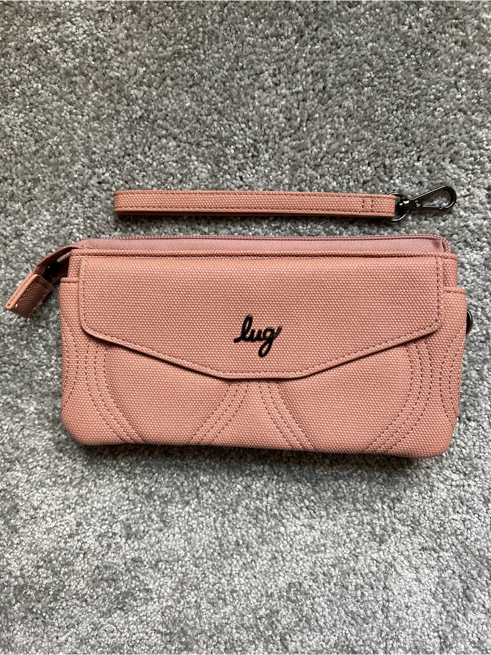 Lug Blitz blush pink Matt luxe wristlet NWOT